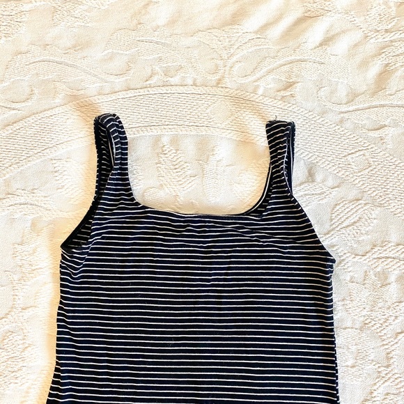 Like-New Bodycon Black & White Striped Dress - Picture 3 of 5